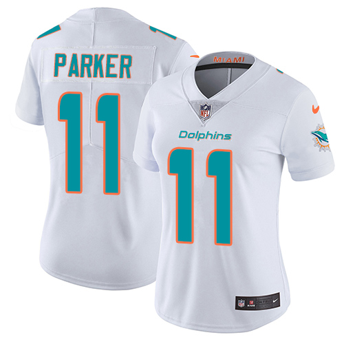 Nike Miami Dolphins #11 DeVante Parker White Women Stitched NFL Vapor Untouchable Limited Jersey